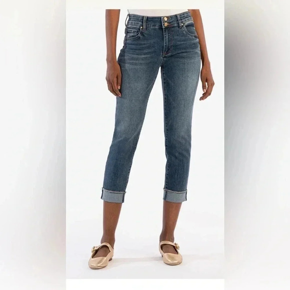 Kut Amy High Rise Crop Straight leg - Picture 1 of 5